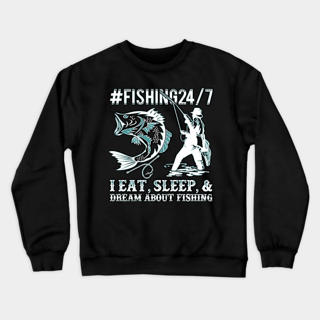 Merch fishing 247 Crewneck Sweatshirt by jmgoutdoors